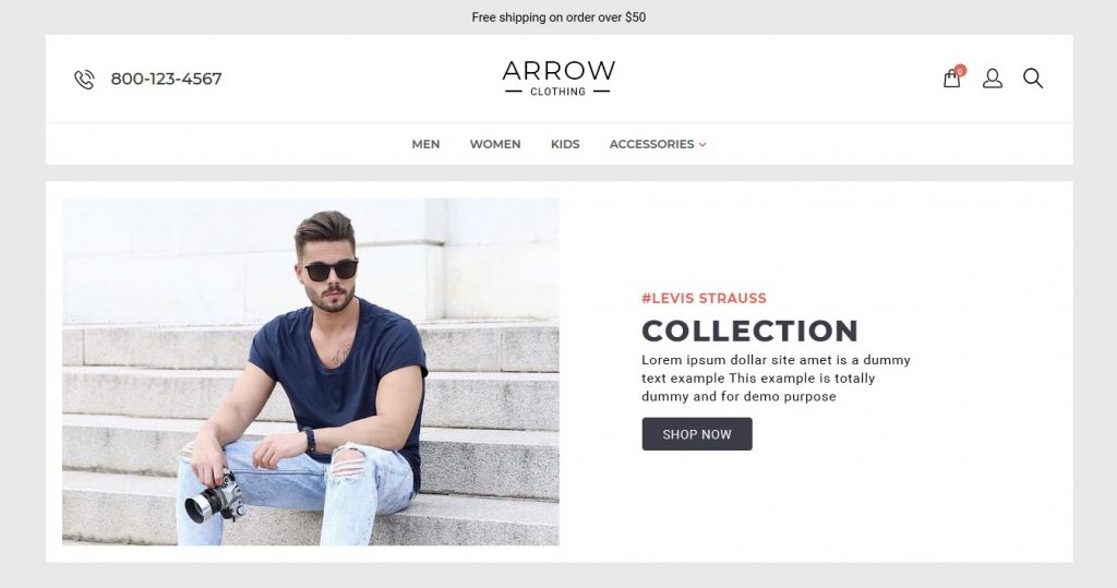 Arrow Premium 3dcart theme
