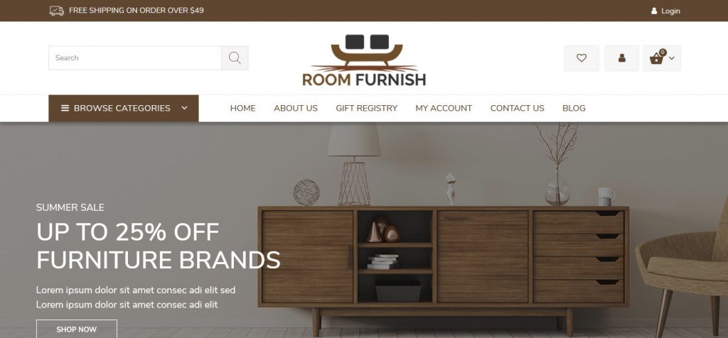 Room Furnish Premium 3dcart theme