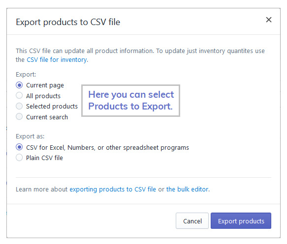 How to Export or Import Products With a CSV File in Shopify