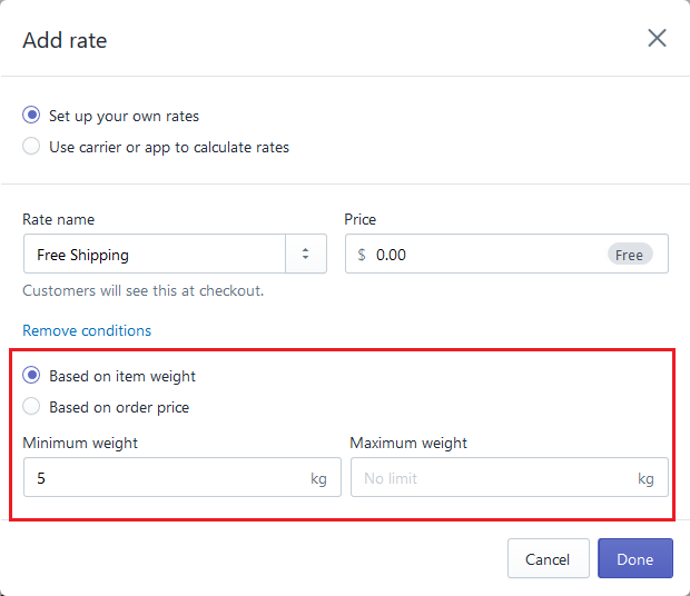 How to Setup Free Shipping on Shopify
