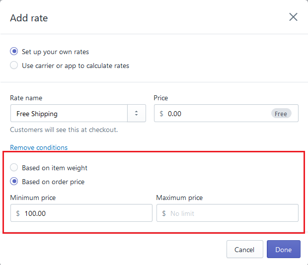 How to Setup Free Shipping on Shopify