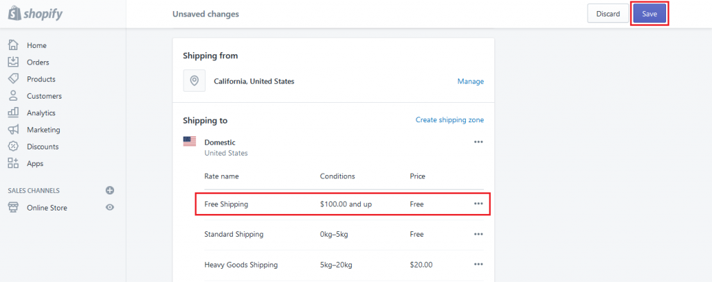 How to Setup Free Shipping on Shopify