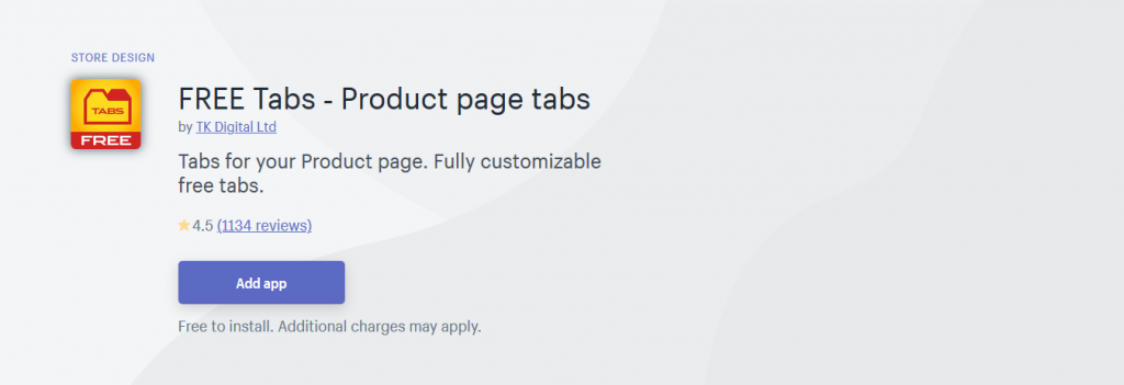 FREE Tabs Free Shopify App
