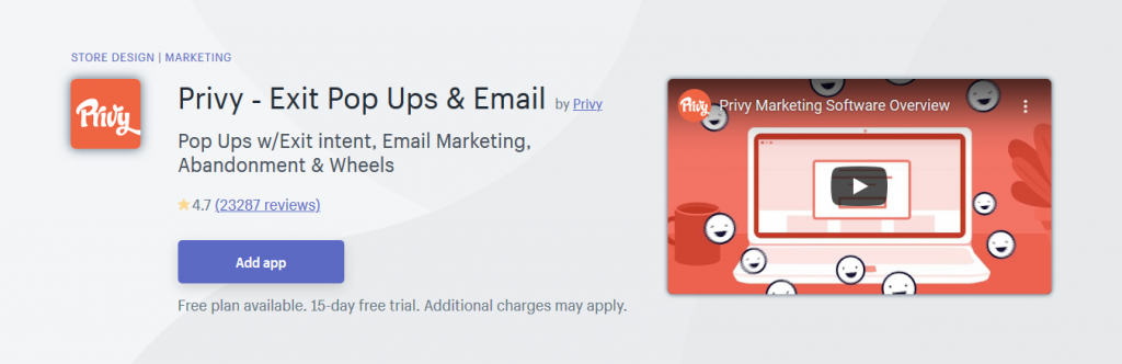 Privy Free Shopify App