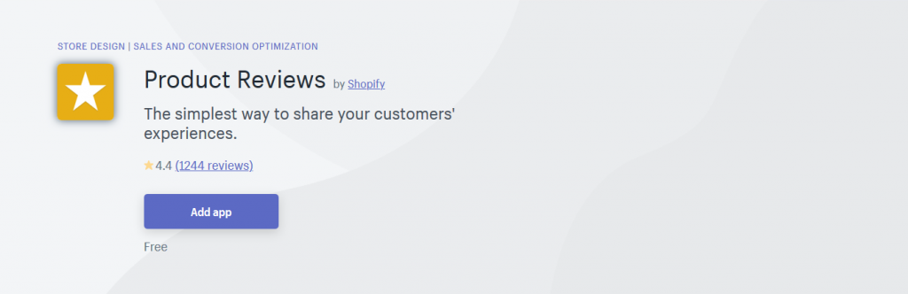 Product Reviews Free Shopify App