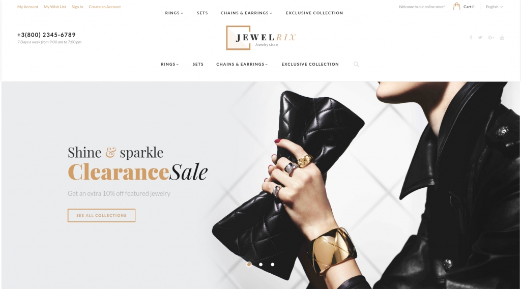 Responsive Jewelry Magento 2 themes