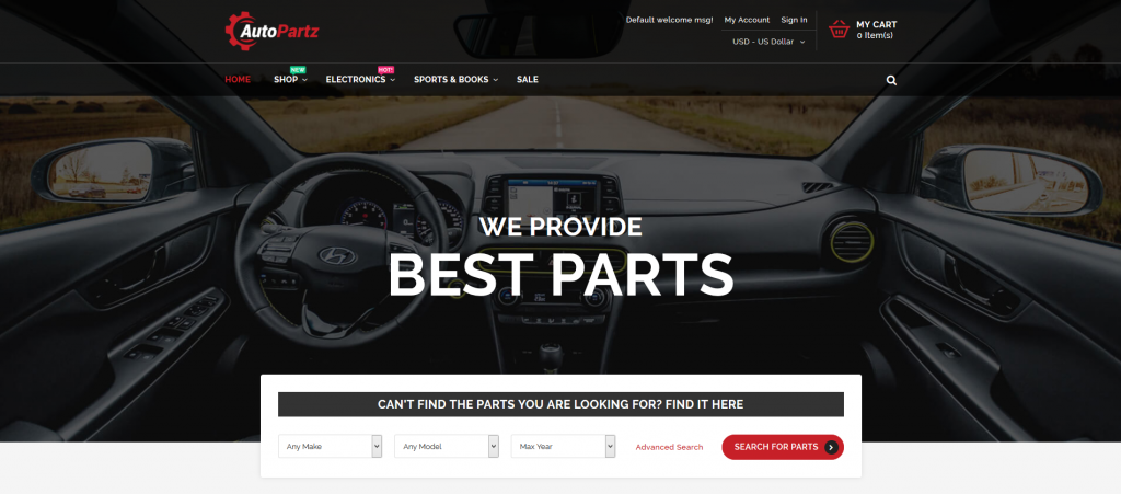 Best Auto Parts Store Magento 2 Themes