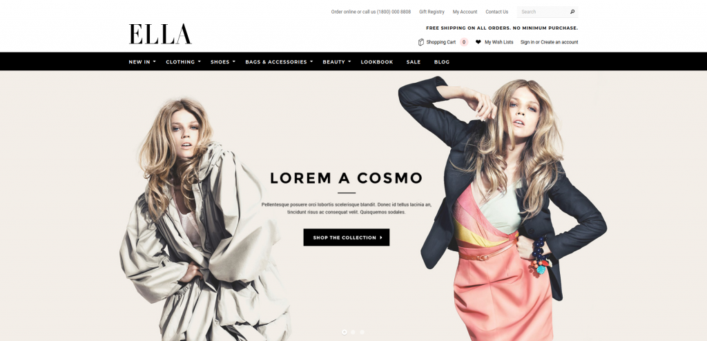 ELLA - Fashion and Accessories 3dcart Theme