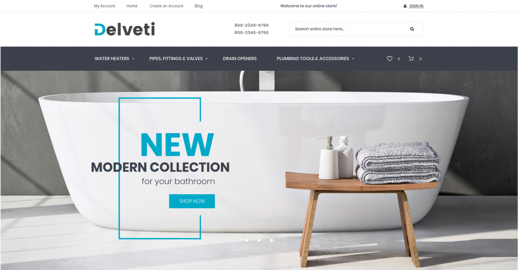 Delveti - Hardware & Sanitary Magento 2 Theme