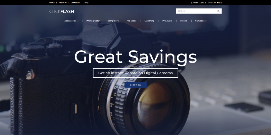 Click Flash - Electronics 3dcart Theme