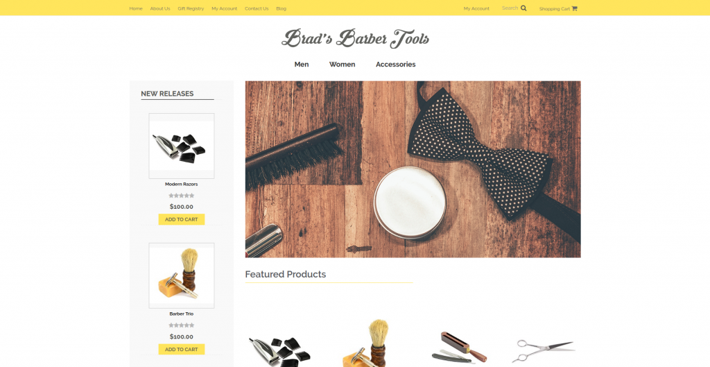 Brads Barber - Health & Beauty 3dcart Theme
