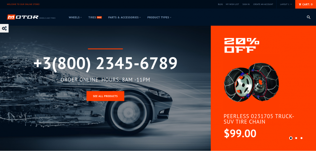Motor - Auto Parts Magento 2 Theme