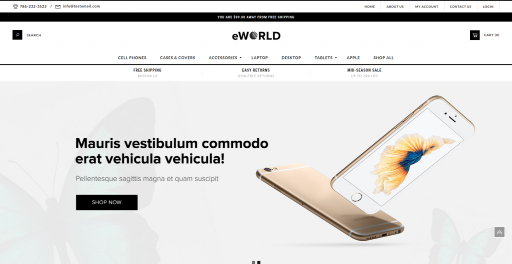 eWorld - Electronics 3dcart Theme
