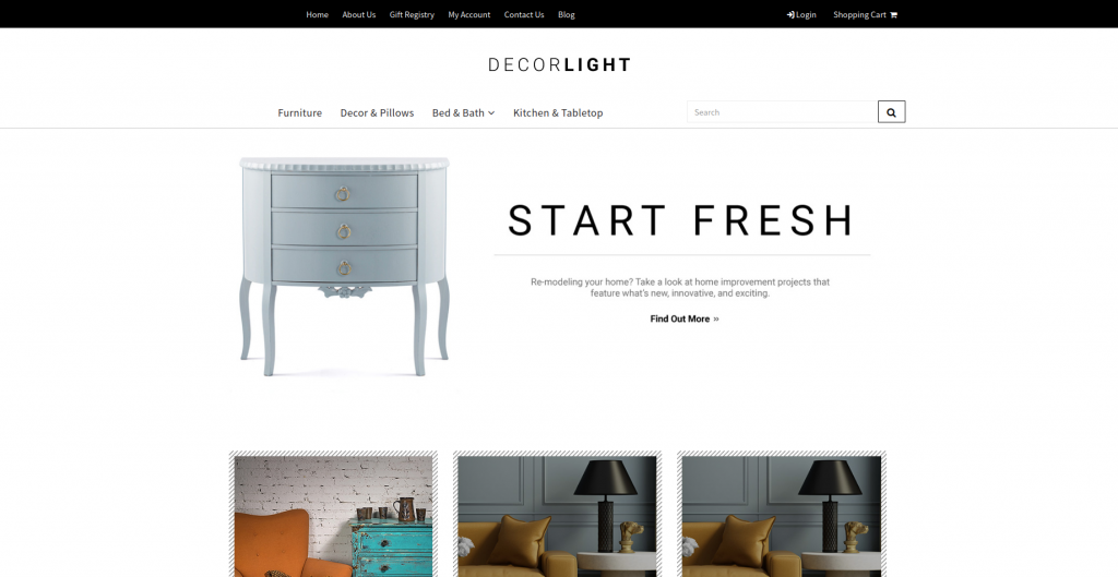 Decor Light - Home Decor 3dcart Theme