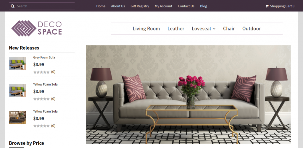 Furniture - Home Decor 3dcart Theme