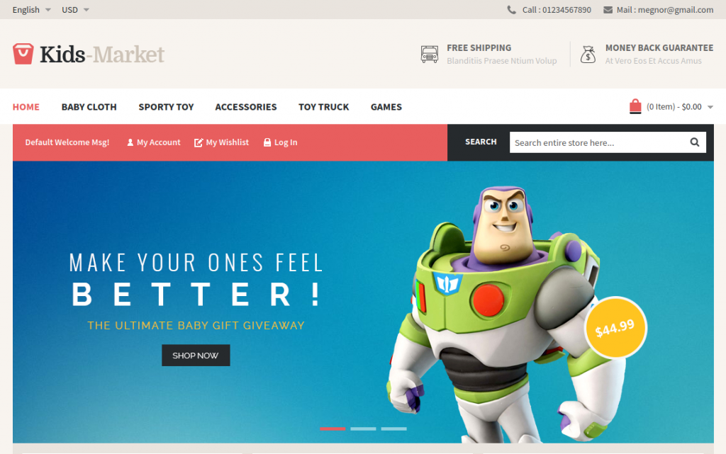 Kids Market - Magento Responsive Theme