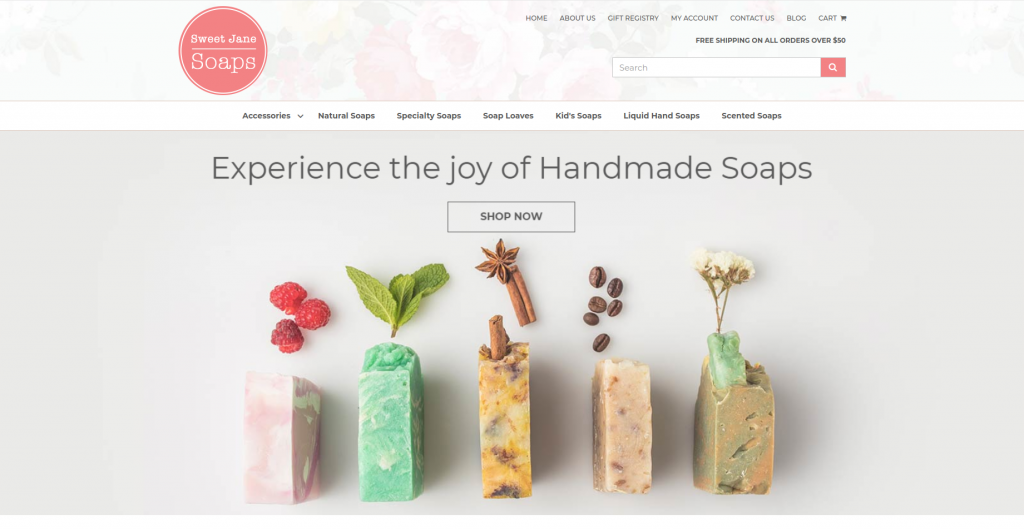 Sweet Jane Soaps 3dcart Theme