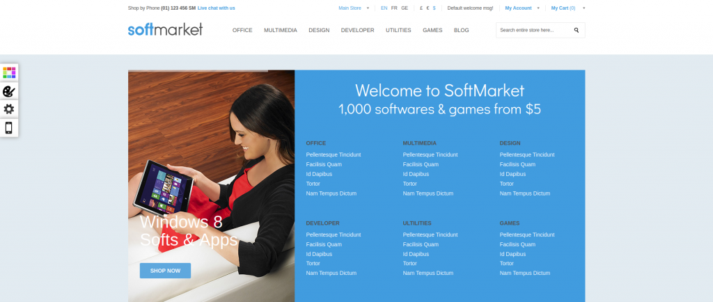 Gala SoftwareMarket - Responsive Magento Theme