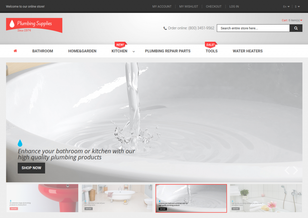 Plumbing Shop Magento Theme