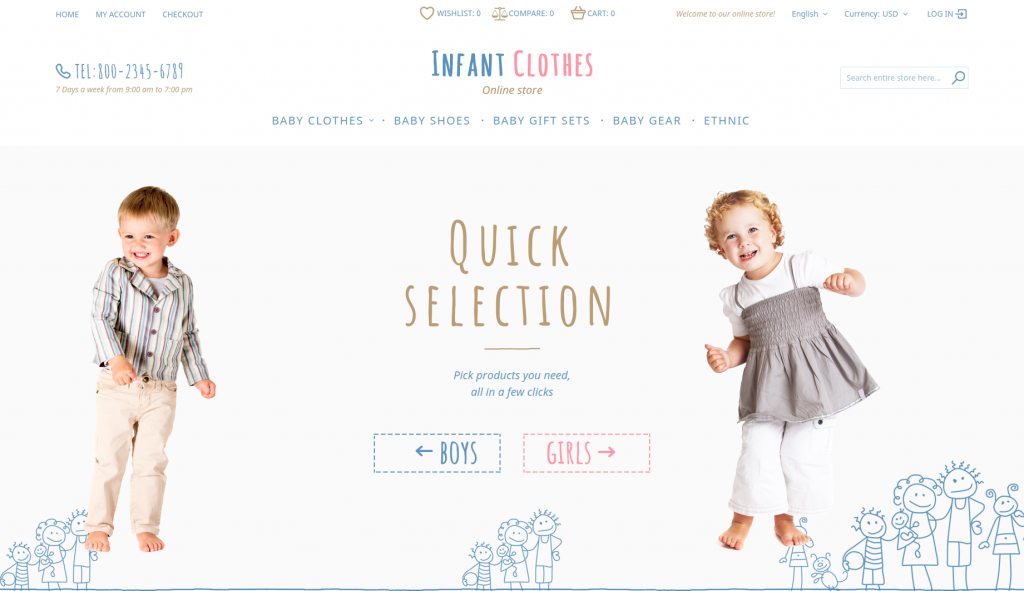 Infant Clothes Magento Theme