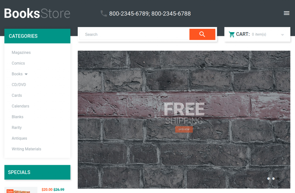 Books Store Magento Theme