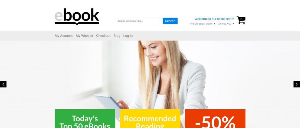Selling E-books Magento Theme