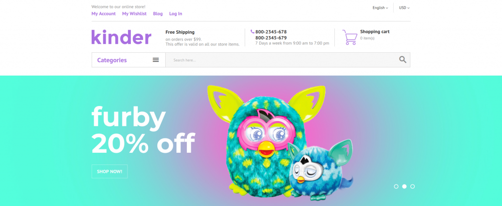 Kinder Magento Theme