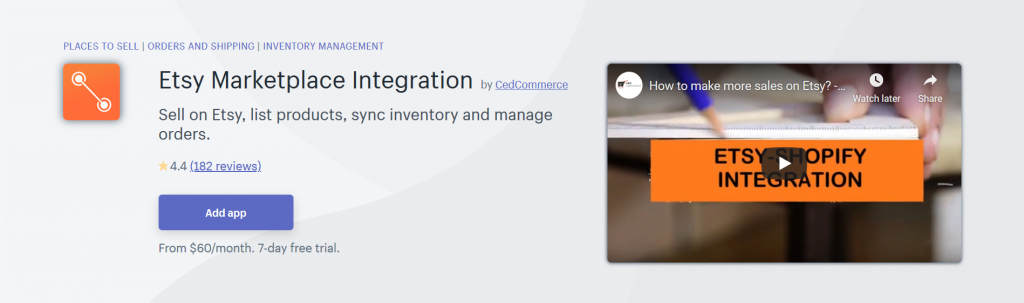 Etsy Marketplace Integration