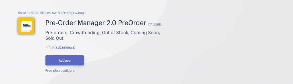 Pre-Order Manager 2.0 PreOrder