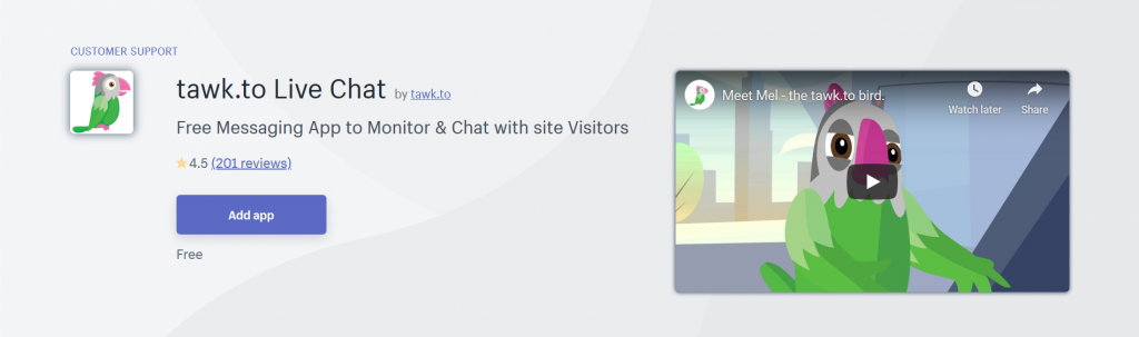 tawk.to Live Chat - Customer Support Shopify App