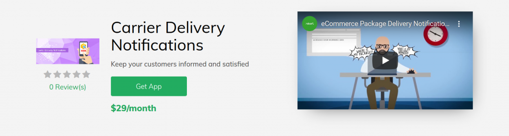 Carrier Delivery Notifications - Ecommerce Tools 3dcart App