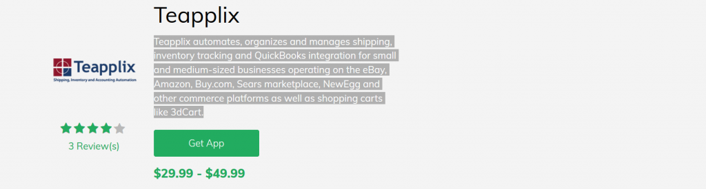 Teapplix - Order Management 3dcart App