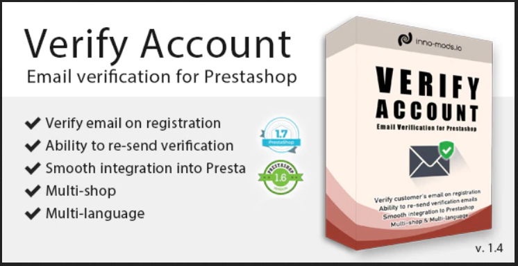 Verify Account - Administration PrestaShop Module