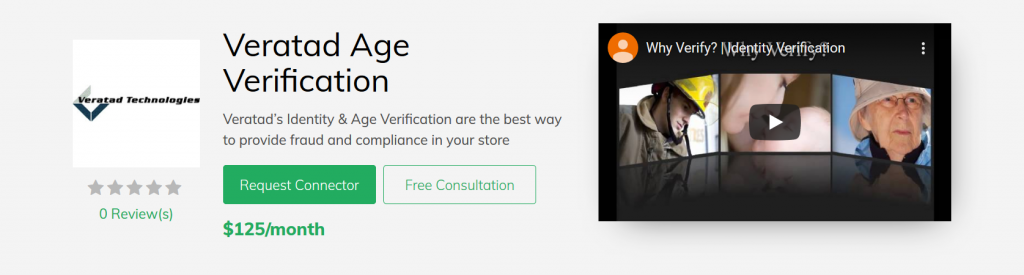 Veratad Age Verification - Fraud Prevention 3dcart App
