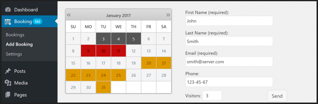Booking Calendar WordPress Plugin