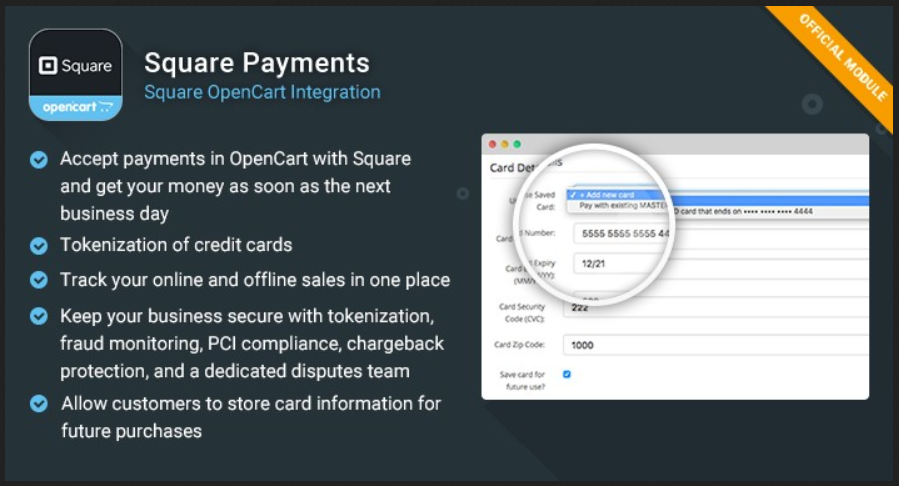 Square Payments OpenCart Extension