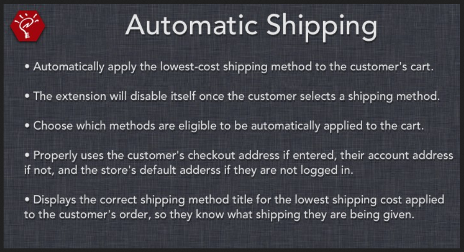 Automatic Shipping OpenCart Extension