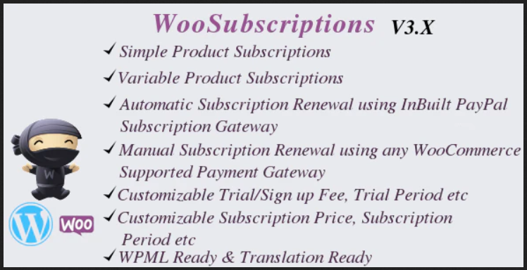 WooSubscriptions - Subscriptions for WooCommerce