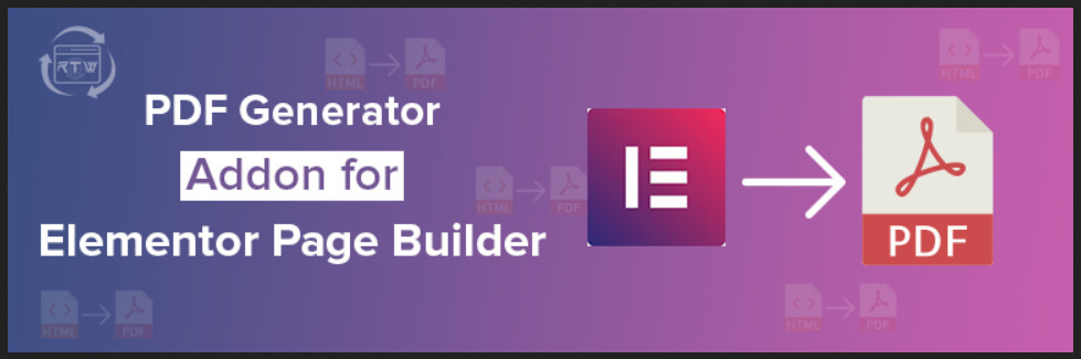 PDF Generator Addon for Elementor Page Builder