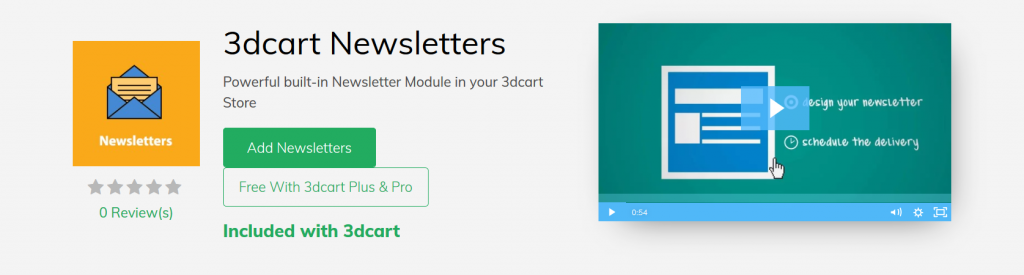 Newsletters 3dcart App