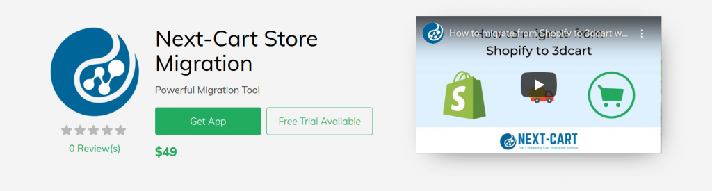 Next-Cart Store Migration 3dcart App