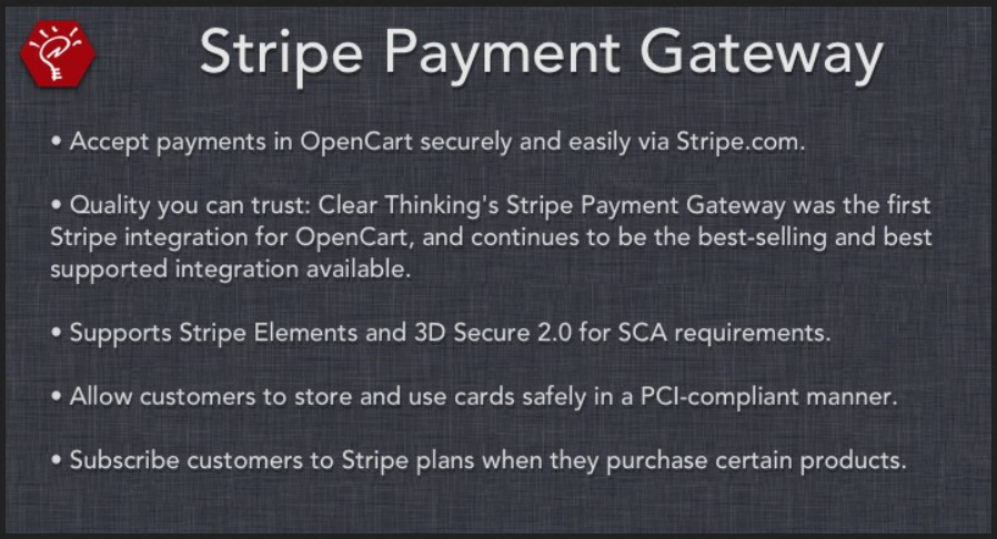Stripe OpenCart Extension