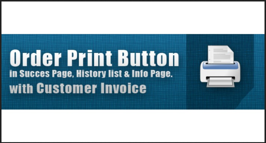 Order Print Button in Success OpenCart Extension