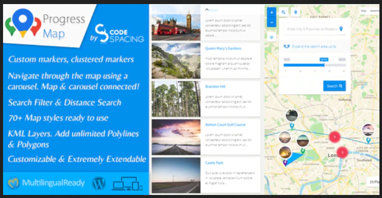Progress Map - Interface Elements WordPress Plugin