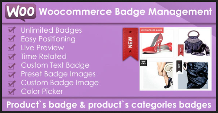 Woocommerce Products Badge Management