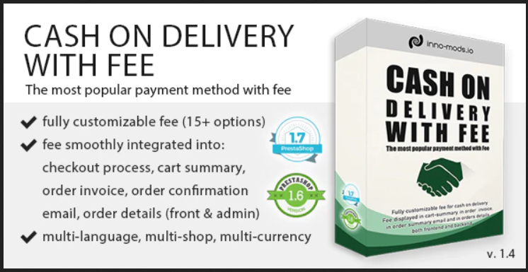 Cash On Delivery With Fee for Prestashop