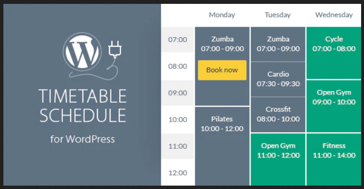 Timetable Responsive Schedule WordPress Plugin
