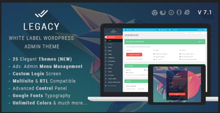 Legacy - White label WordPress Admin Theme
