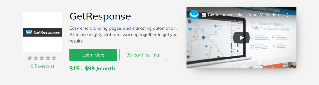 GetResponse 3dcart App