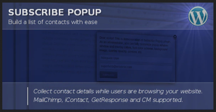 Subscribe Popup - Newsletters WordPress Plugins